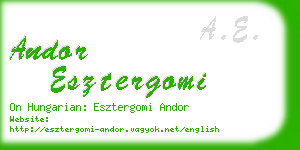 andor esztergomi business card